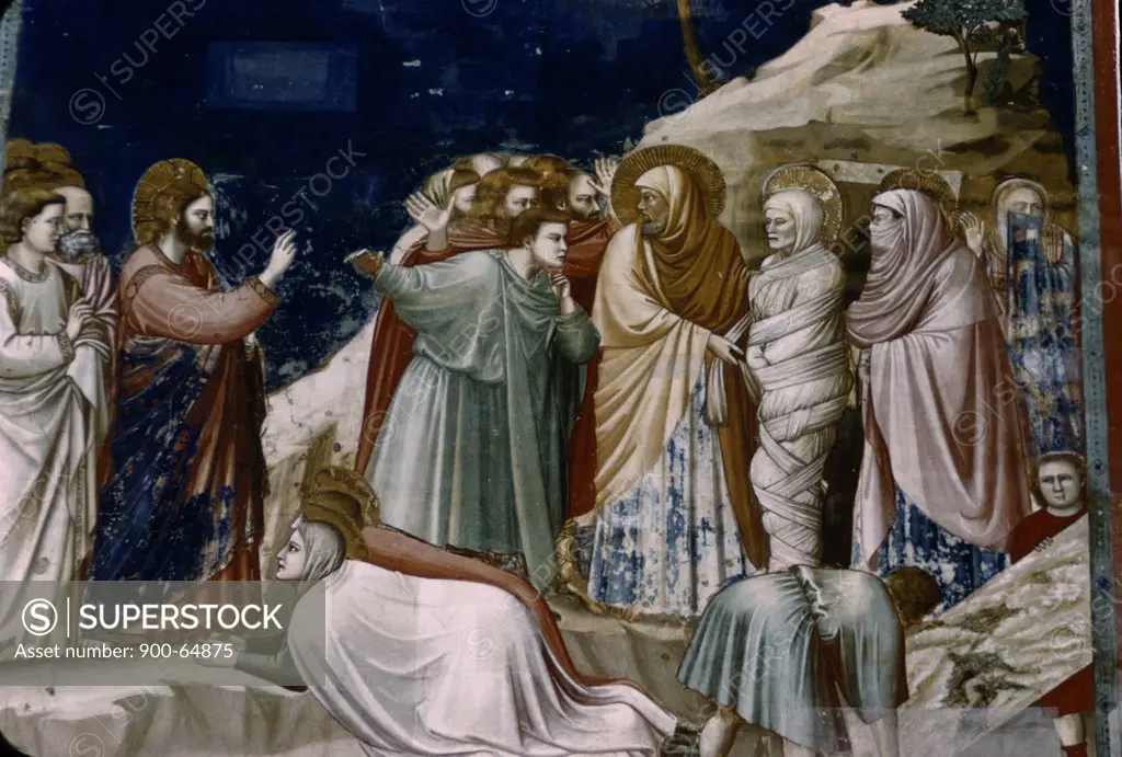 Lazarus Raised by Giotto, (Circa 1266-1337)