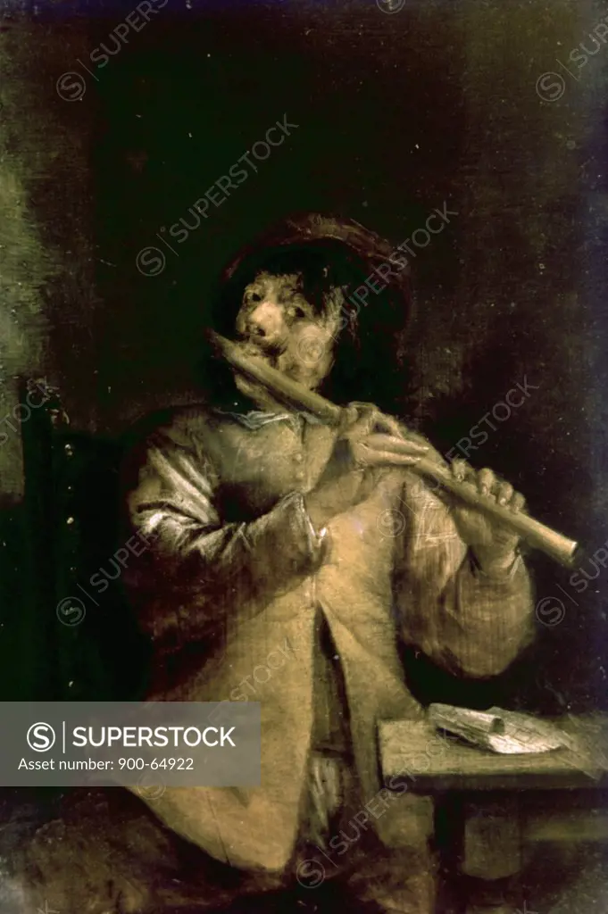 A Flute Player by David II Teniers, 1610-1690