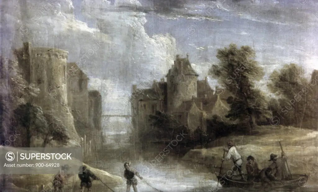 Landscape with Two Towers by David II Teniers, 1610-1690