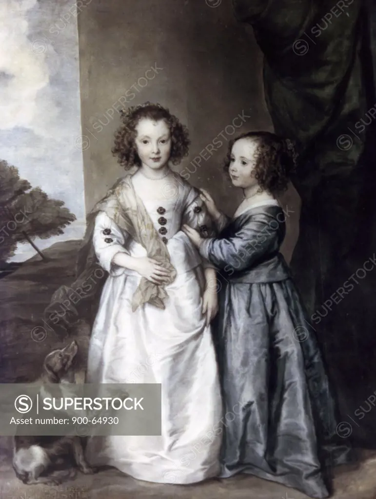 Portrait of Philadelphia and Elisabeth Warten by Anthon van Dyck, 1630s, 1599-1641