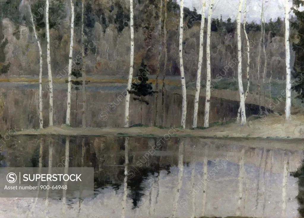 Forest River by A. Tolven, 1910, Russian