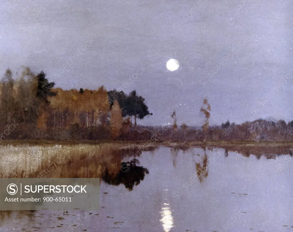 Sumerkn Moon by Isaac Il'ic Levitan, 1899, 1860-1900