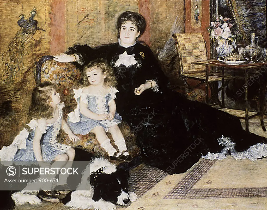 Madame Charpentier and Her Children  1878 Pierre Auguste Renoir (1841-1919 French) Oil on canvas Metropolitan Museum of Art, New York, USA