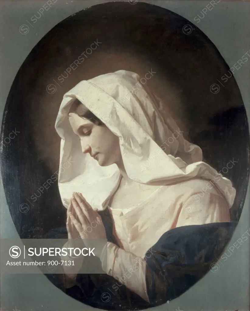 Madonna in Prayer Giuseppe Molteni (1800-1867/Italian)