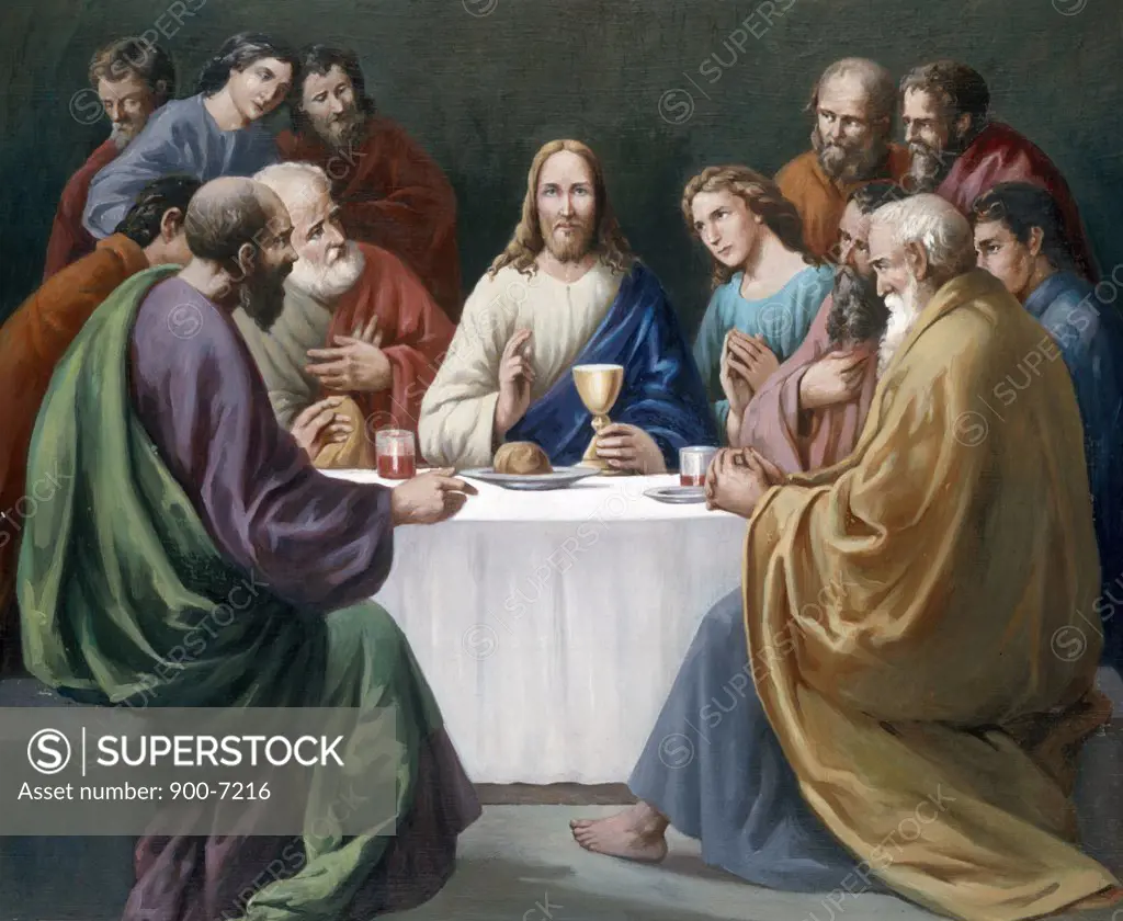 The Last Supper by Hubert Ruland, (1854-1906)
