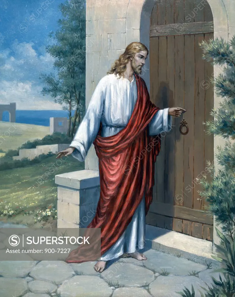 Behold, I Stand at the Door by Ludwig Haber, 19th Century