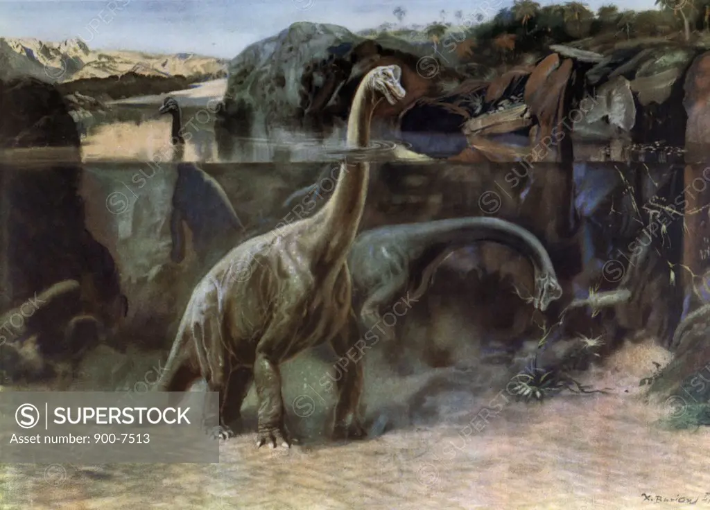 Brachiosaurus by Zdenek Burian, 1905-1981