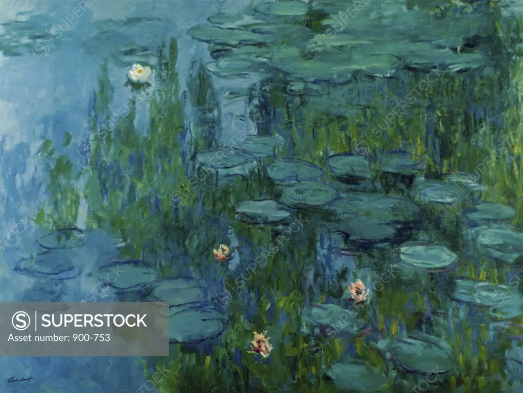 Water Lilies (Nympheas) 1918/21 Claude Monet (1840-1926/French) Oil on canvas Neue Pinakothek, Munich 