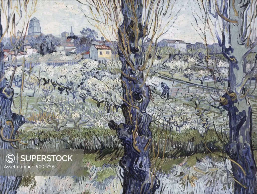 View of Arles  1889 Vincent van Gogh (1853-1890 Dutch) Neue Pinakothek, Munich, Germany