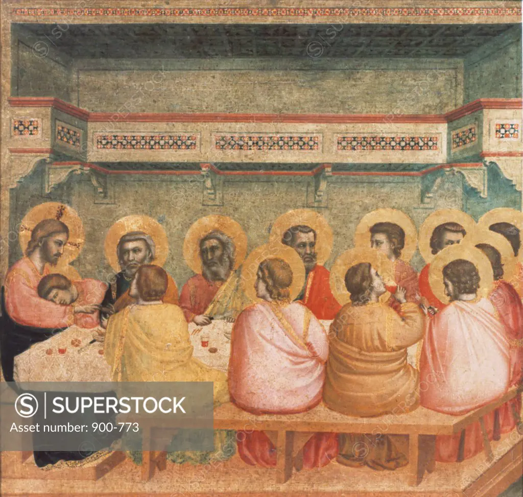 The Last Supper Giotto (ca.1266-1337 Italian) Alte Pinakothek, Munich, Germany