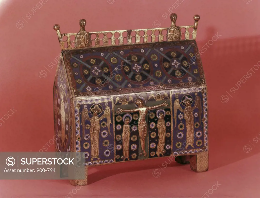 Chest, Enamel Relic Antiques-Furniture Stift Kremsmunster, Austria (Benedictine Abbey) 