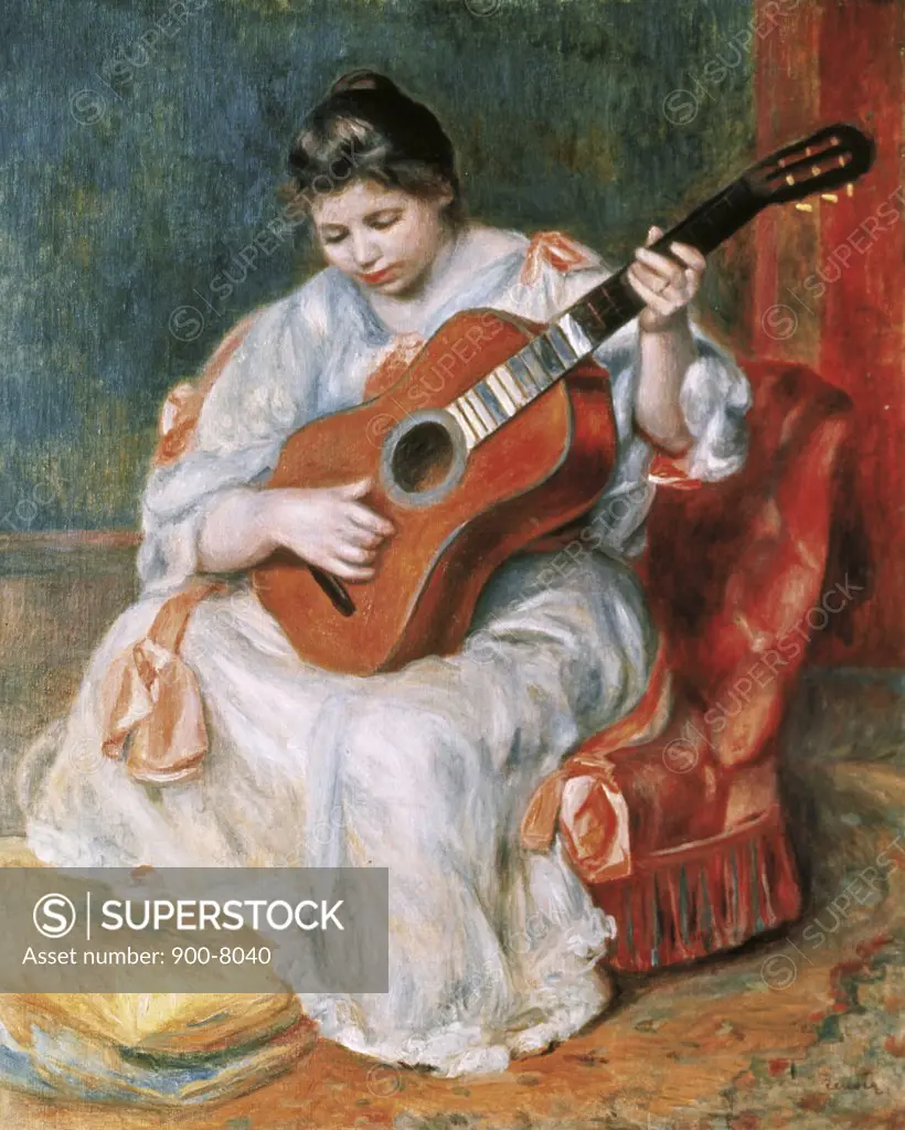 The Guitar Player Pierre-Auguste Renoir (1841-1919/French) Oil on Canvas 