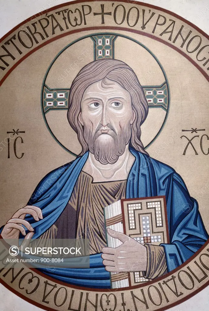 Christ Pantocrator,  mosaic,  12th century