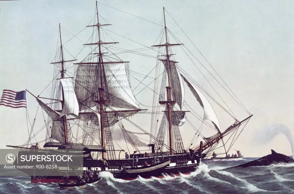 American Whaler,  by Currier and Ives,  1834-1907