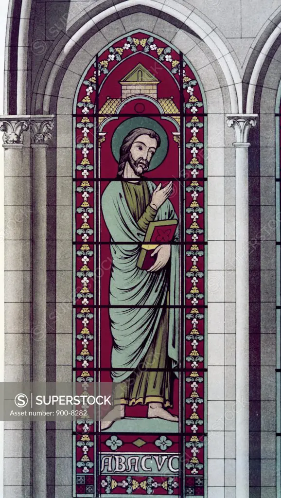 Prophet Habakkuk 13th Century, 13th Century, Stained Glass, STAINED GLASS