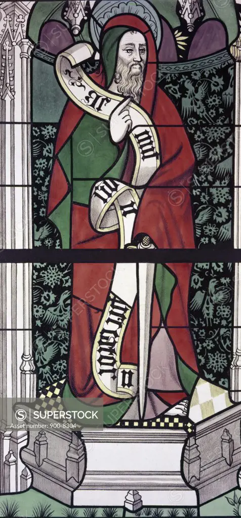 Apostle Simon,  stained glass,  13th century