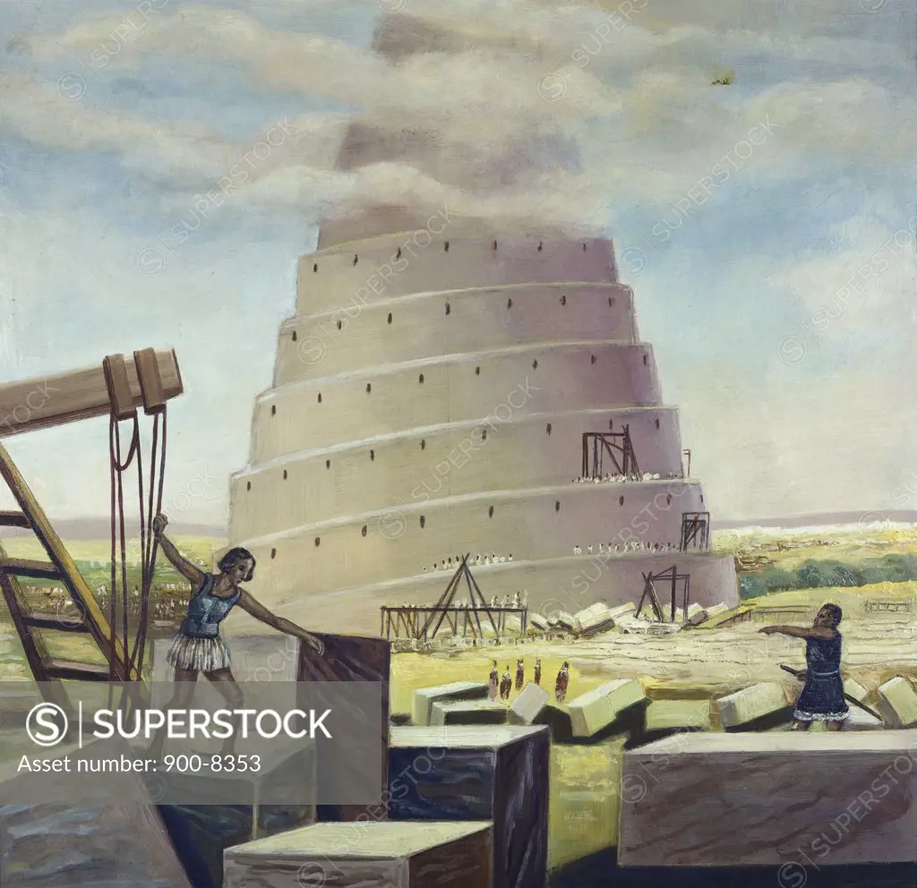 Building the Tower of Babel Vittorio Bianchini (1797-1880 Italian)