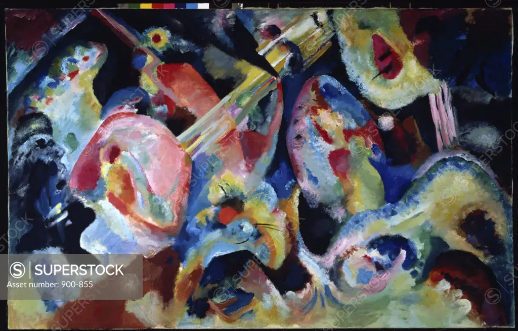 Improvisation: The Deluge by Vasily Kandinsky, oil on canvas, 1866-1944, Germany, Munich, Stadtische Galerie im Lenbachhaus