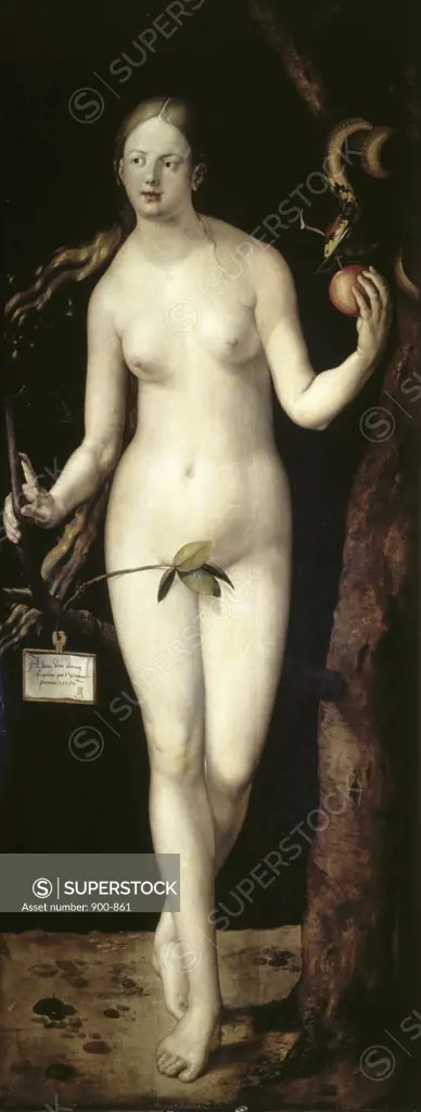 Eve  1507  Oil on wood panel  Albrecht Durer (1471-1528/ German)  Museo del Prado, Madrid 