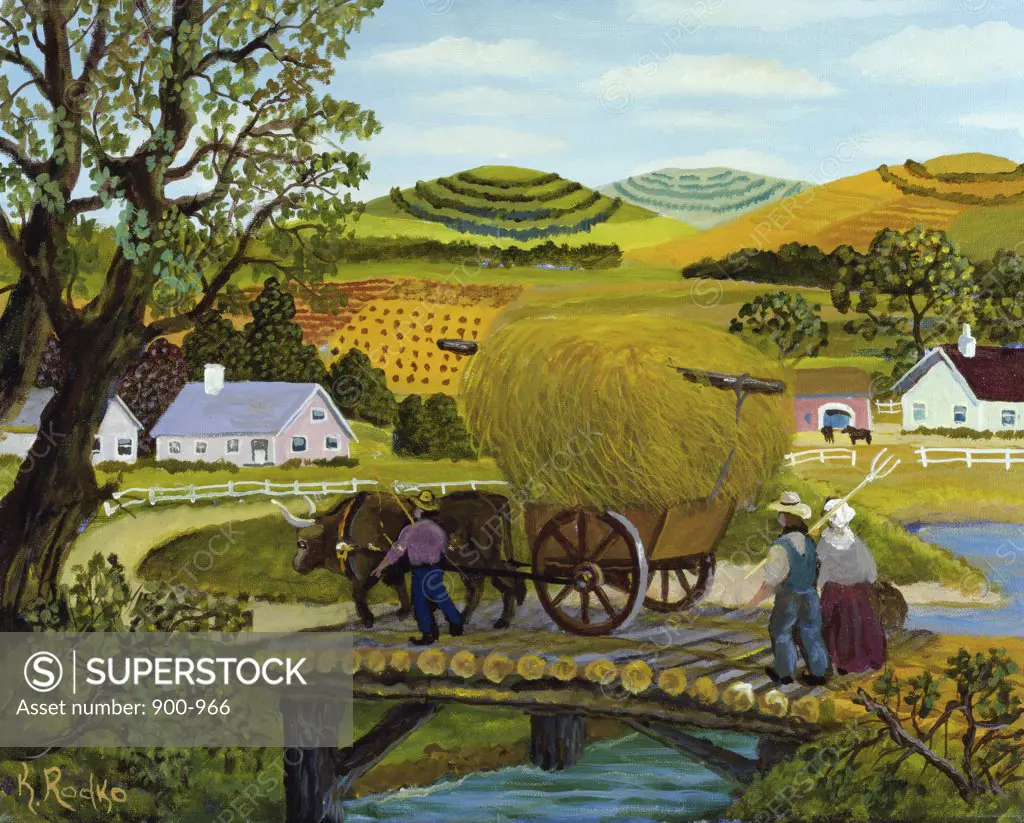 The Hay Wagon Konstantin Rodko (1908-1995/Russian) Oil on canvas