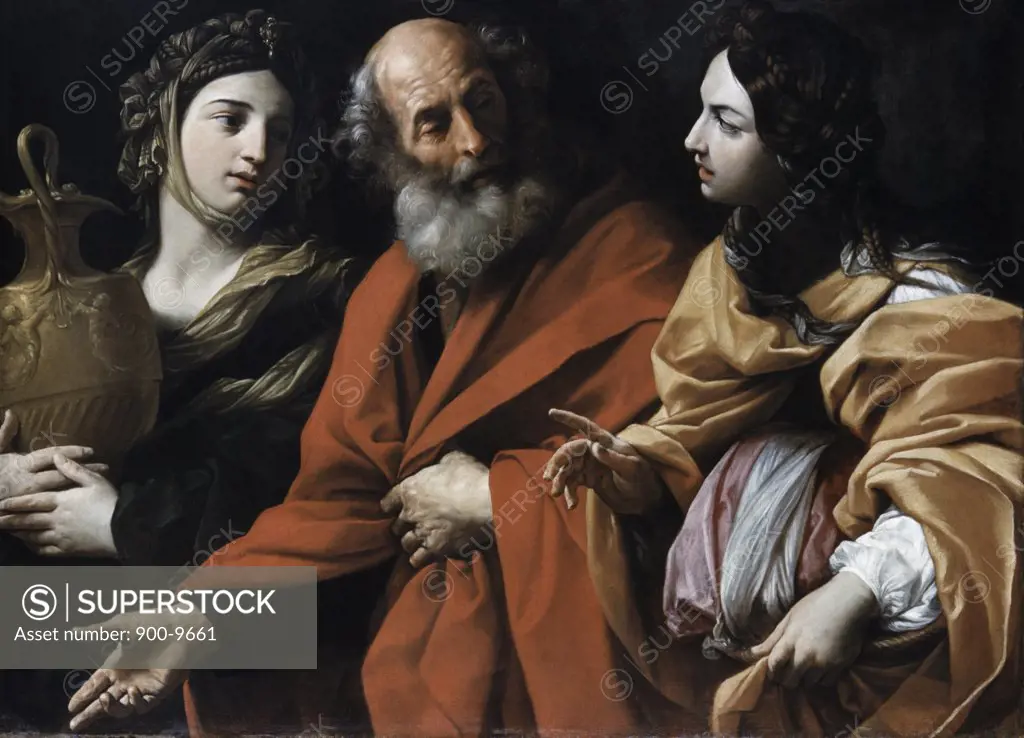 Lot And His Daughters Guido Reni (1575-1642 Italian)