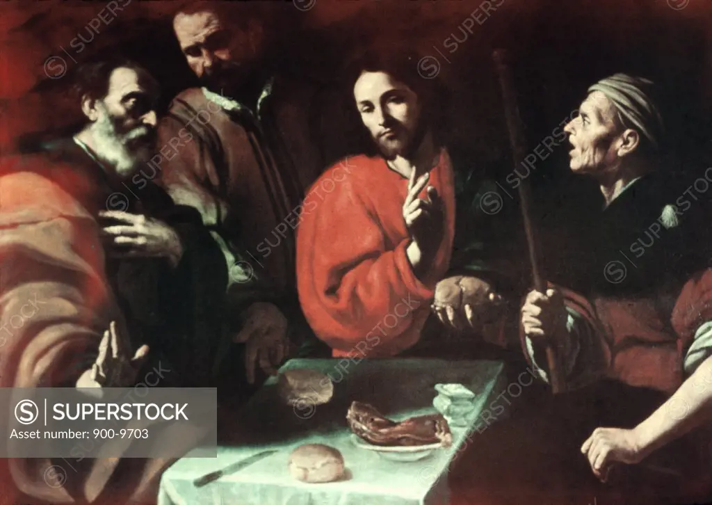 Christ With Disciples  School of Caravaggio (17th C./Italian) Ringling Museum of Art, Sarasota, Florida, USA