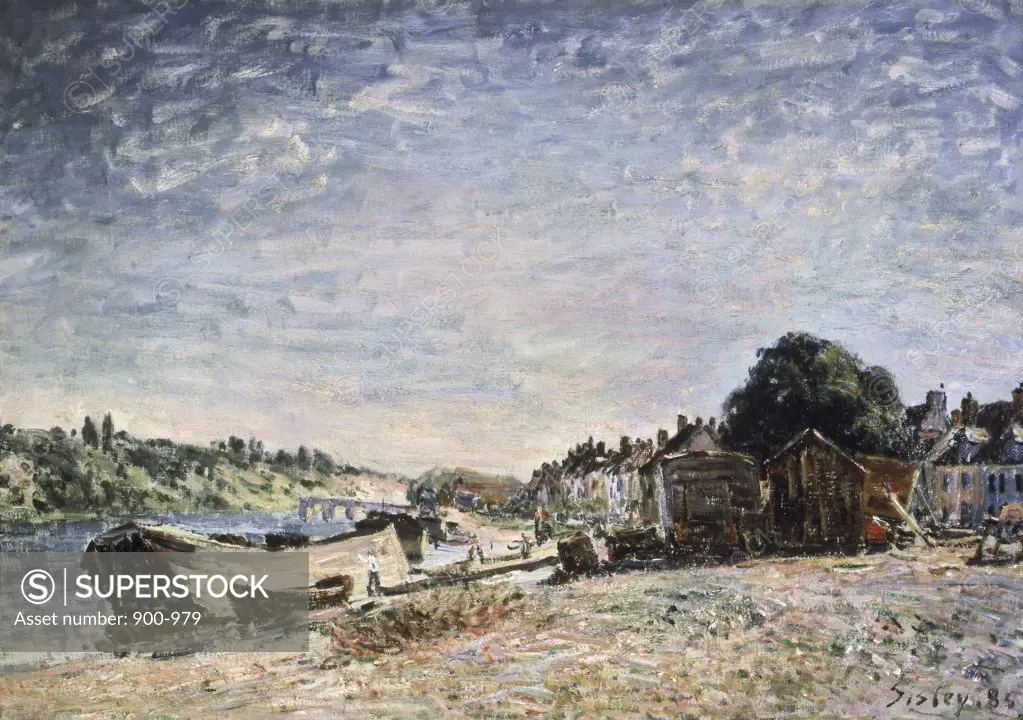 Bord de Riviere a Saint-Mammes  1885 Alfred Sisley (1839-1899 French) Oil on canvas Private Collection