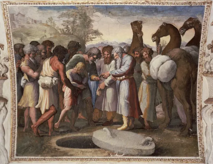 Joseph Sold Into Slavery Raphael (1483-1520 Italian) Fresco St Peter's Basilica, Vatican City
