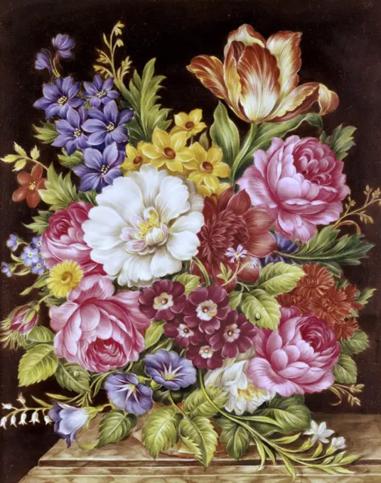 Bouquet of Flowers  Gerard Cornelis (1680-1745/Dutch) Oil on canvas  