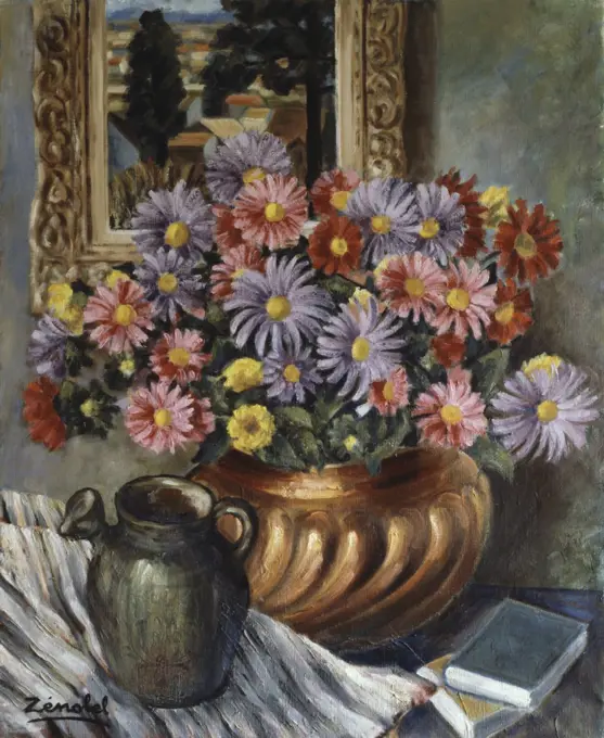Still Life With Flowers by Pierre Zenobel, circa1909