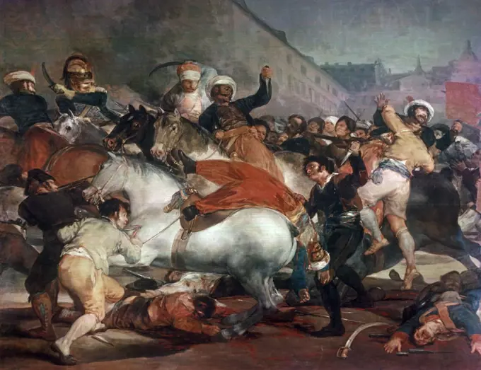 Second of May 1808,  The, C.1814, Goya y Lucientes,  Francisco (1746-1828/Spanish), Museo del Prado,  Madrid,  Spain
