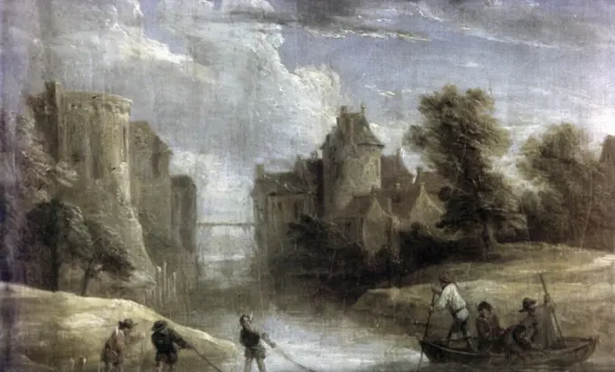 Landscape with Two Towers by David II Teniers, 1610-1690