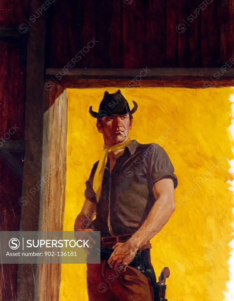 Cowboy with hand on hip