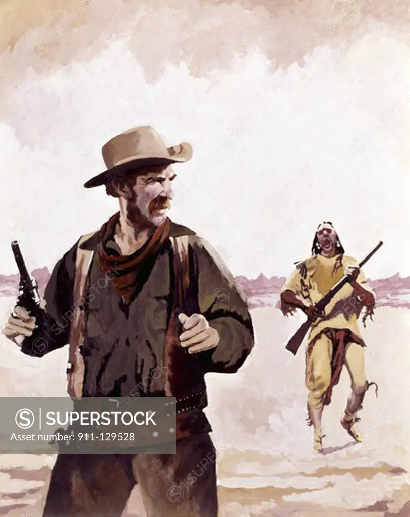 Cowboys holding weapons