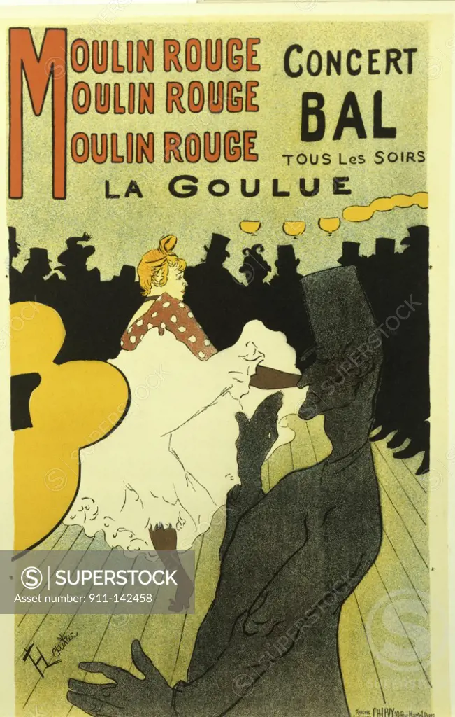 Moulin Rouge Concert Ball  Henri de Toulouse-Lautrec (1864-1901/French) Lithograph 
