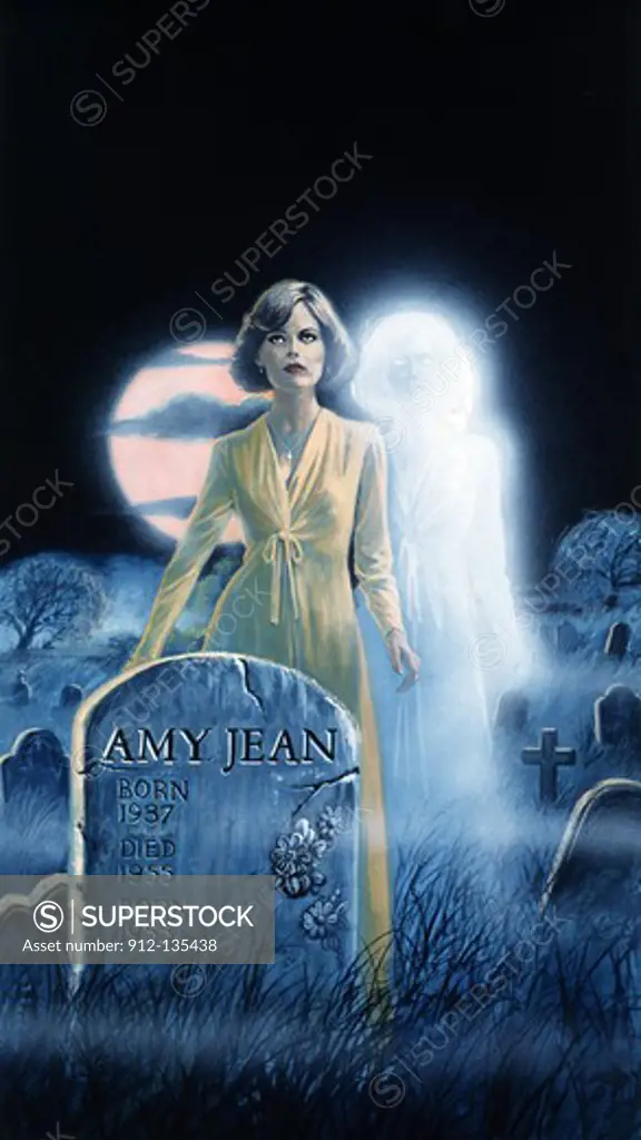 Painting of ghost of woman rising from grave