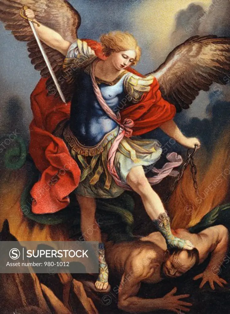 St. Michael Archangel Nostalgia Cards Color Lithograph