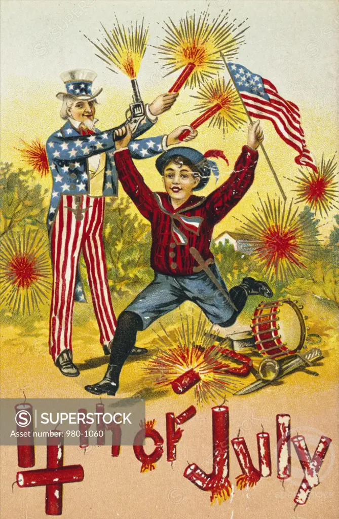 Fourth of July Nostalgia Cards Illustration