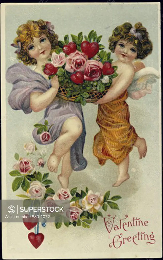 Valentine Greetings C. 1900 Nostalgia Cards Illustration