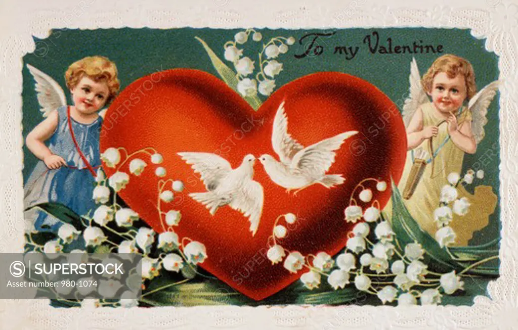 To My Valentine C. 1900 Nostalgia Cards Illustration