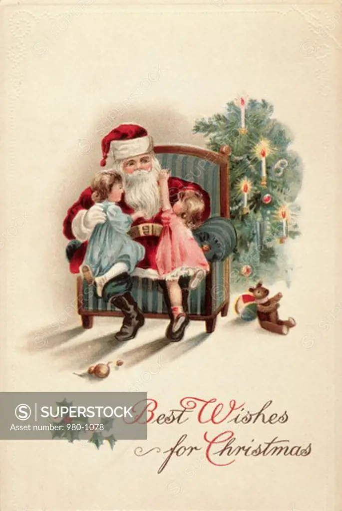 Best Wishes for Christmas Nostalgia Cards
