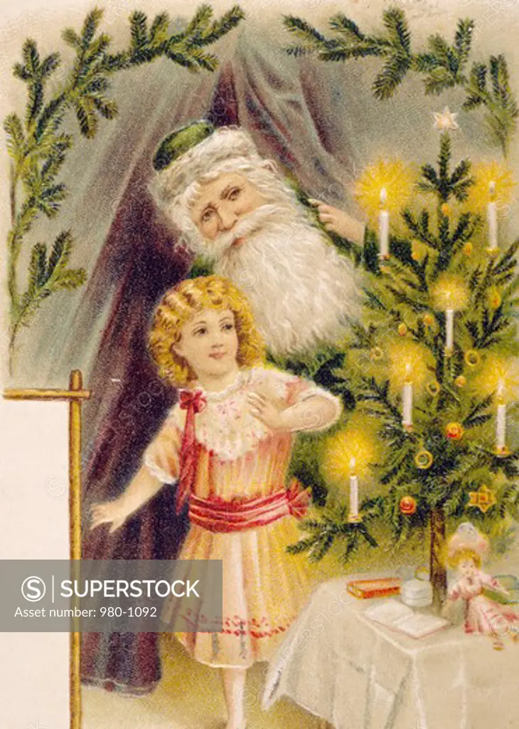 Santa, Nostalgia Cards
