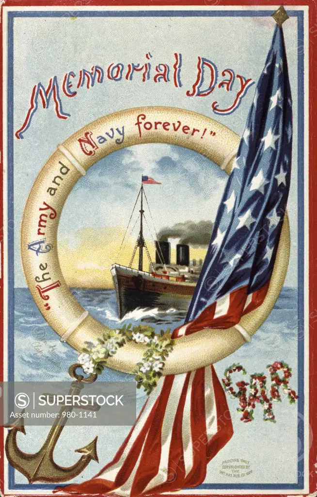 Memorial Day - " The Army & Navy Forever" Nostalgia Cards