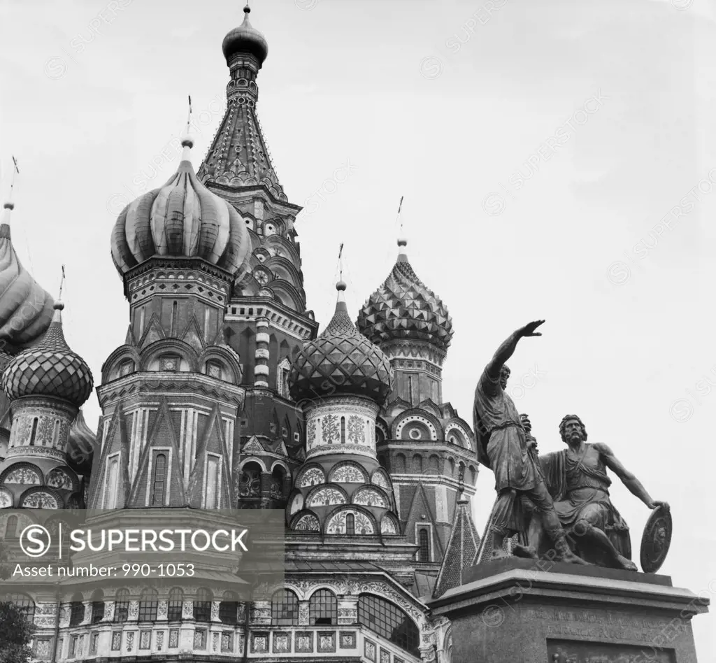 Monument of Minin and Pozharsky St. Basil's Cathedral Moscow Russia