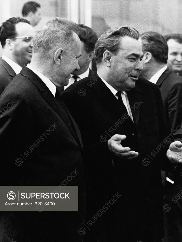 Leonid Ilyich Brezhnev (1906-1982), President of the USSR, during visit to Czechoslovakia, 1969