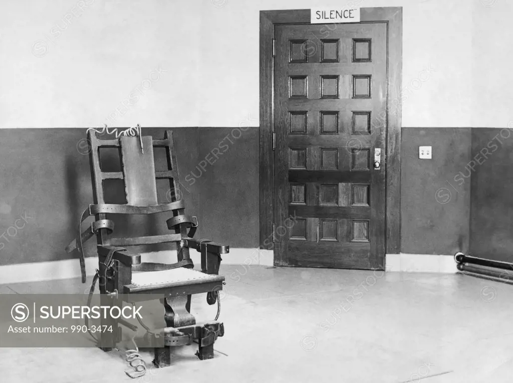 Electric chair in an empty room