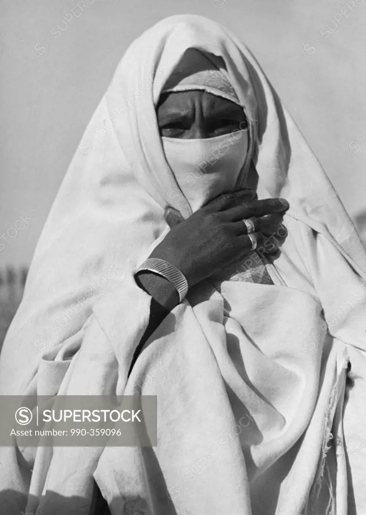 Portrait of woman wearing abaya
