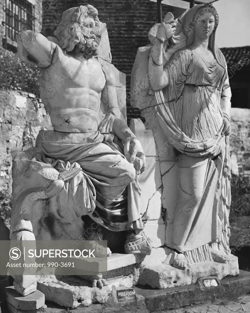 Statues of Poseidon and Demeter, Izmir, Turkey