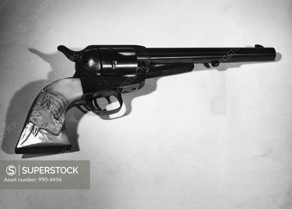 Close-up of a revolver