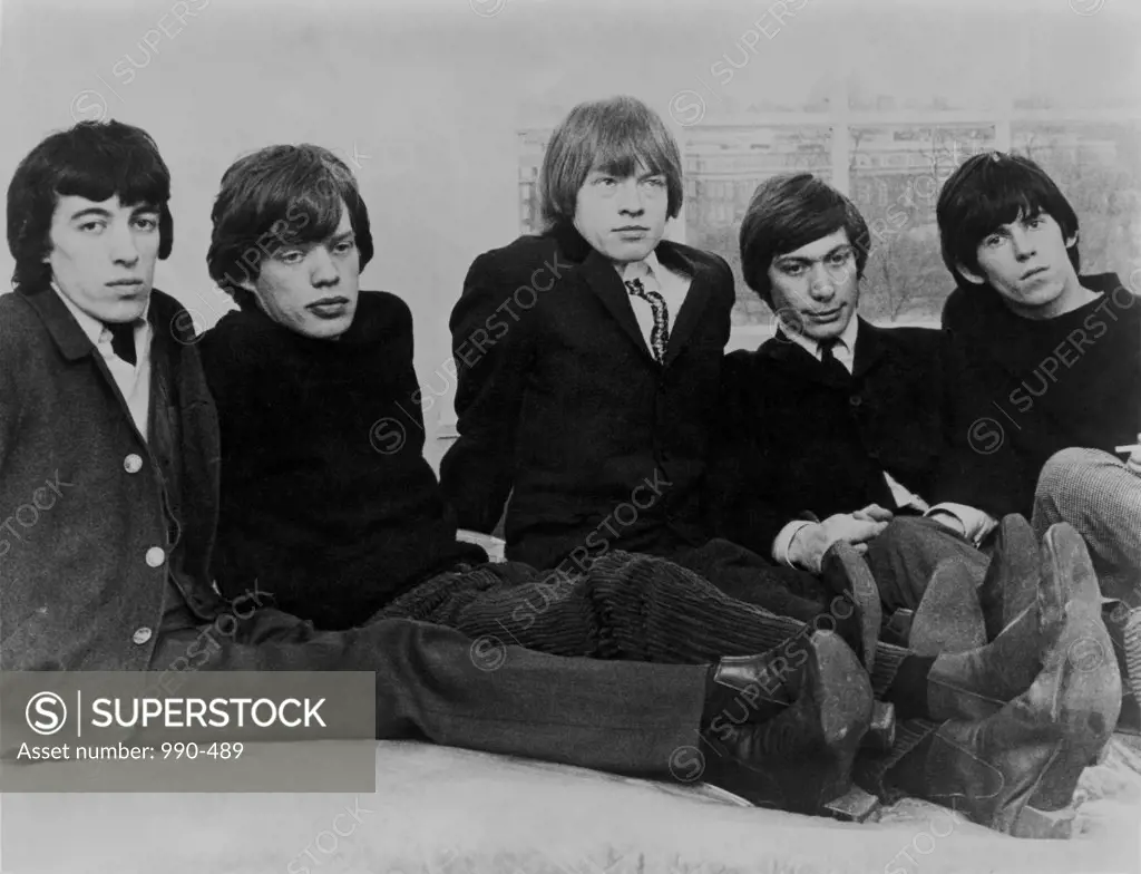 The Rolling Stones, (L-R) Bill Wyman, Mick Jagger, Brian Jones, Charlie Watts, Keith Richards